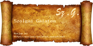 Szolgai Galatea névjegykártya